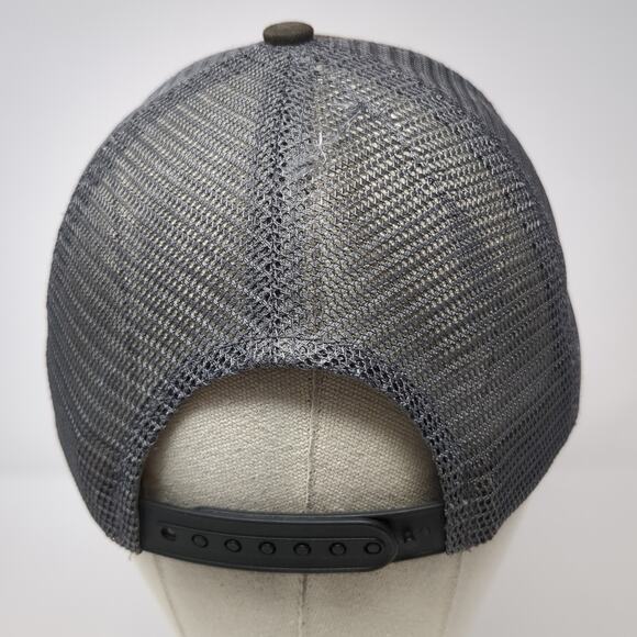 Idaho State Leather Patch Snapback Trucker Hat Black OS Arcadian Outfitters - Picture 6 of 9